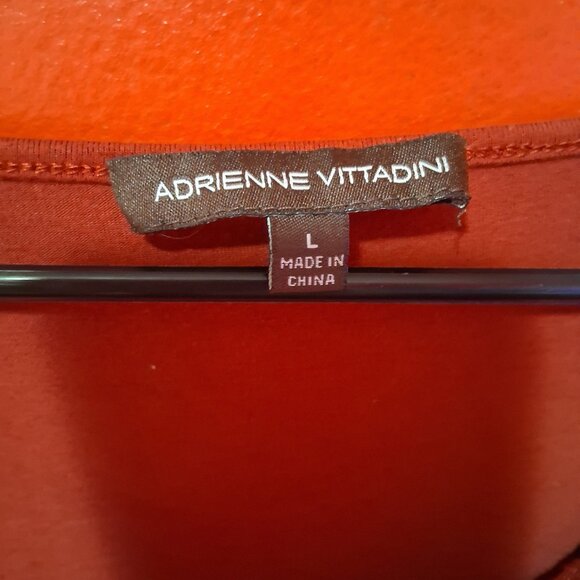 Adrienne Vittadini Size L Crimson Drape Neck Soft Stretch Blouse - Picture 2 of 2